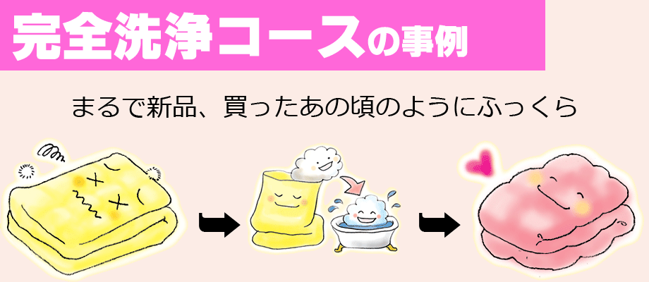プレミアムダウンウォッシュ羽毛リフォーム事例