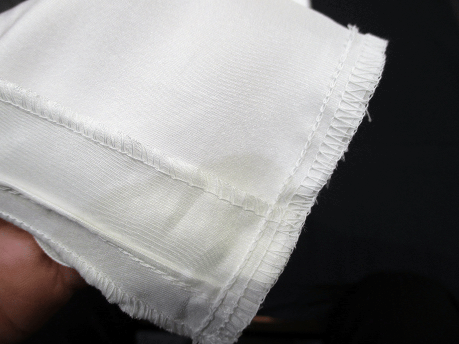 純粋国産シルク100掛カバー、縫製の内側